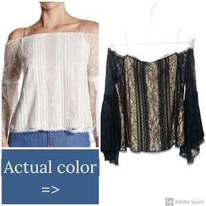 NWT Alice + Olivia | Shera Cold Shoulder Top